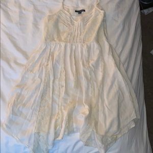American eagle cream dress w/ lace